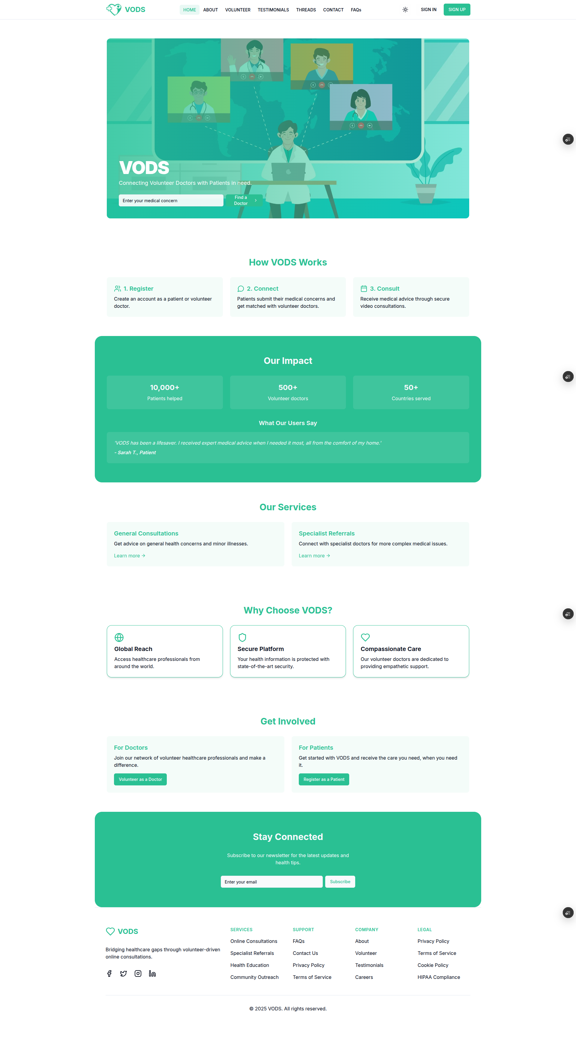 VODS - Volunteer Online Doctor System
